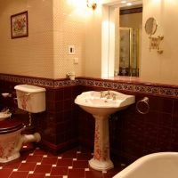 l'idée d'un décor de salle de bain inhabituel dans une photo de style classique