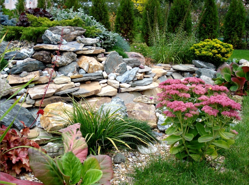 Un esempio di un vivace design del paesaggio del giardino