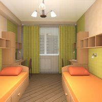version of the unusual design of a children's room for two boys photo
