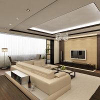 variant of a bright interior of a living room 16 sq.m photo