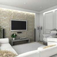 example of an unusual design of a living room 19-20 sq.m picture