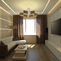 idea di un soggiorno in stile luminoso in una foto in stile moderno