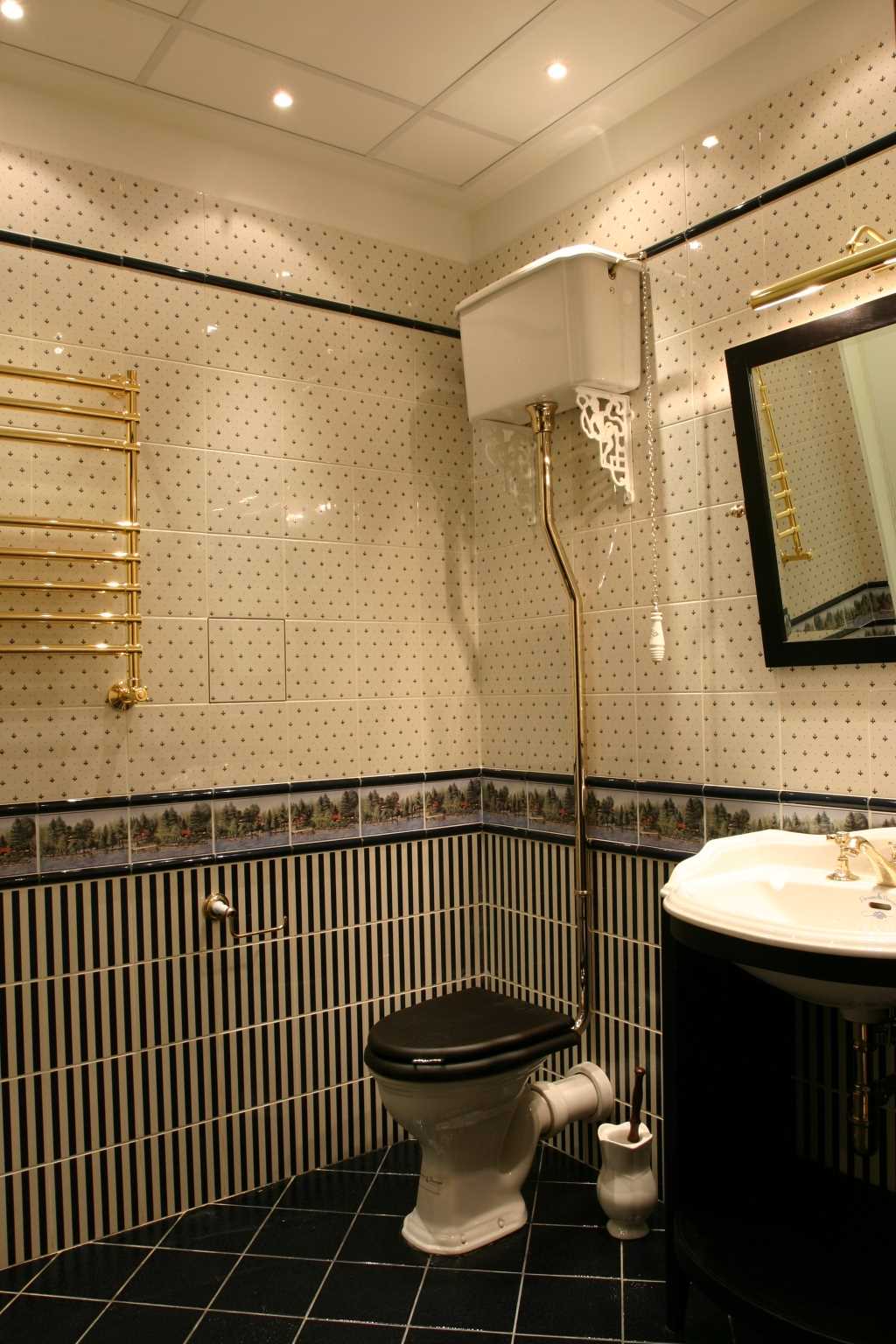 option d'une salle de bain de style léger dans un style classique