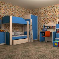 the idea of ​​a beautiful nursery interior for two boys picture