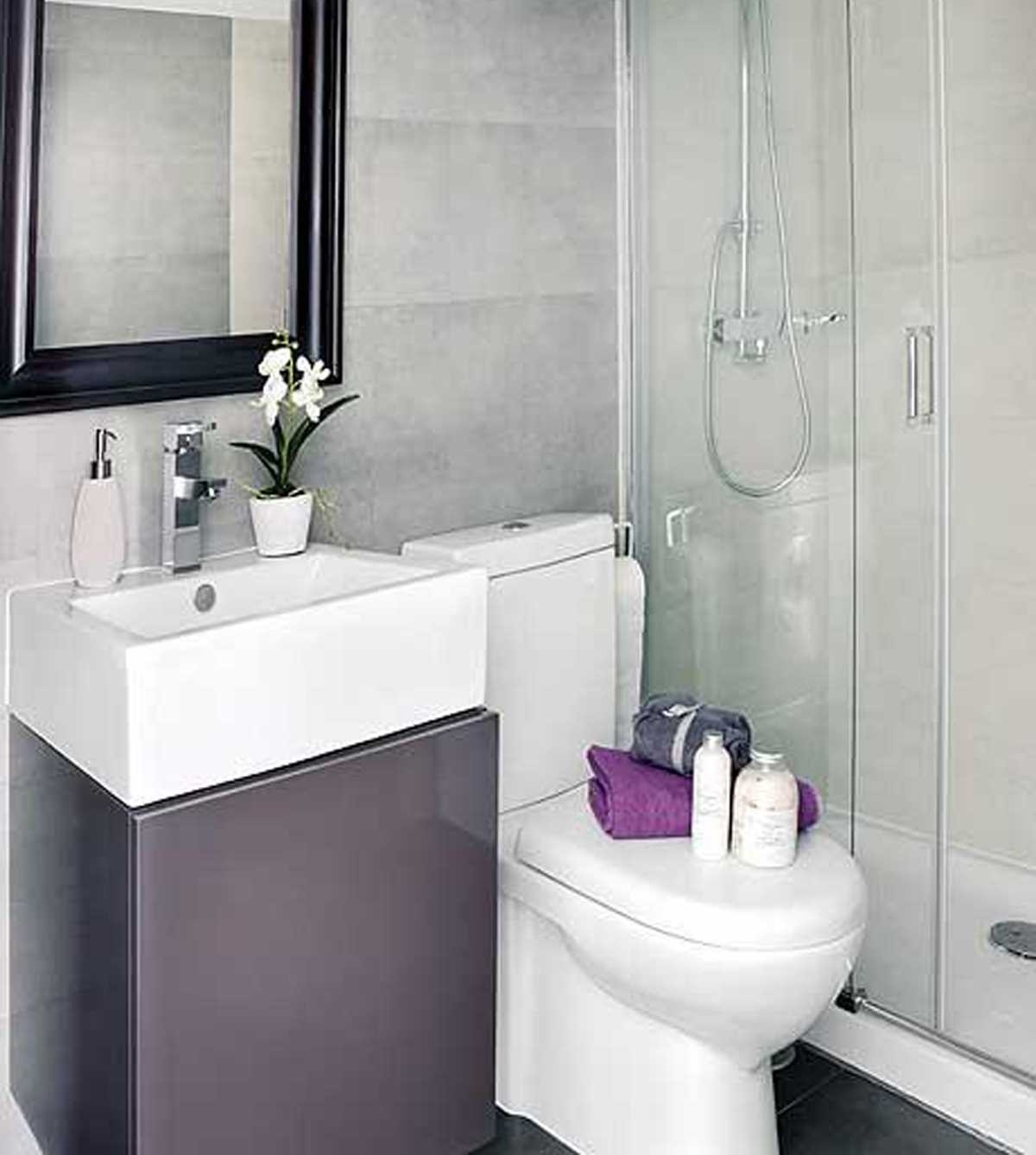 variante de design inhabituel d'une salle de bain de 3 m²