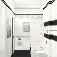 version of a beautiful design of the bathroom in black and white