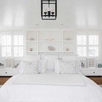 the idea of ​​a beautiful design of a white bedroom photo