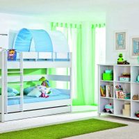version of the bright interior of the nursery for two boys photo