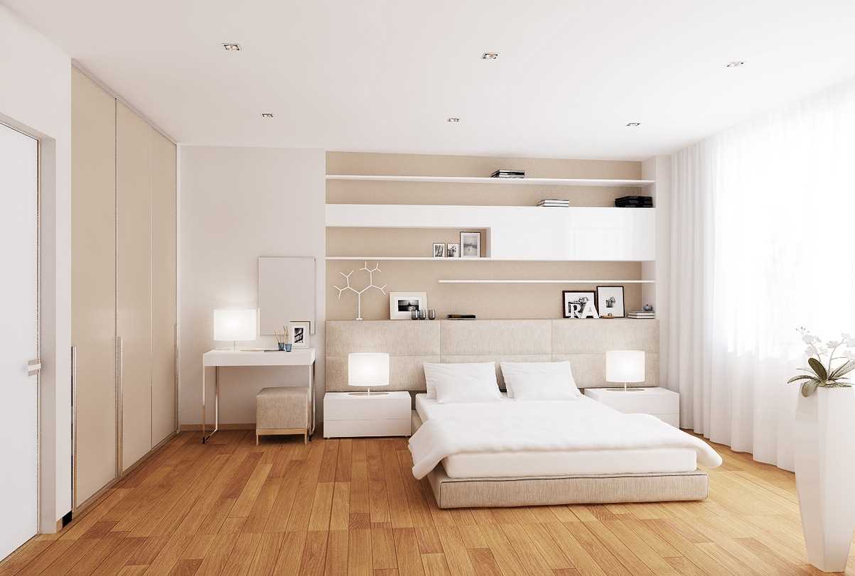 variant of the bright design of the white bedroom
