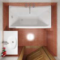 version of the unusual design of the bathroom 3 sq.m photo