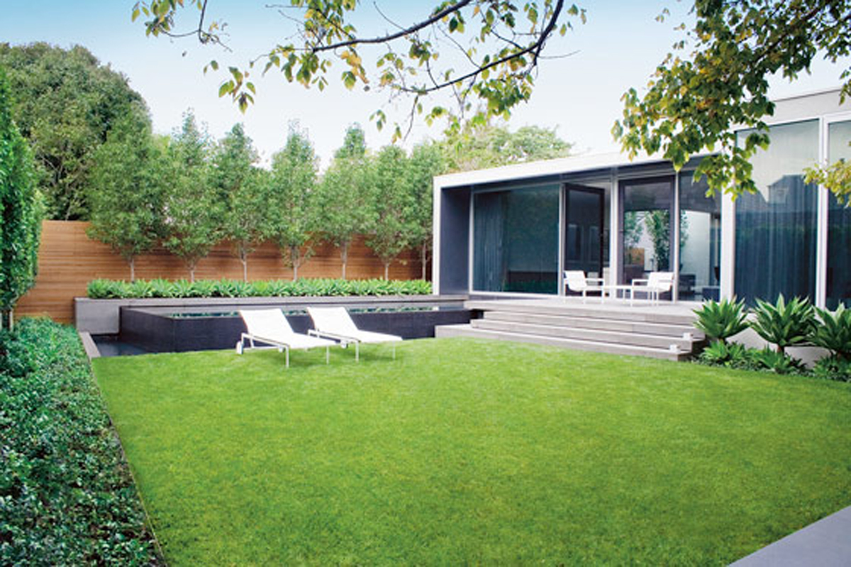 example of a beautiful landscape design of a private courtyard