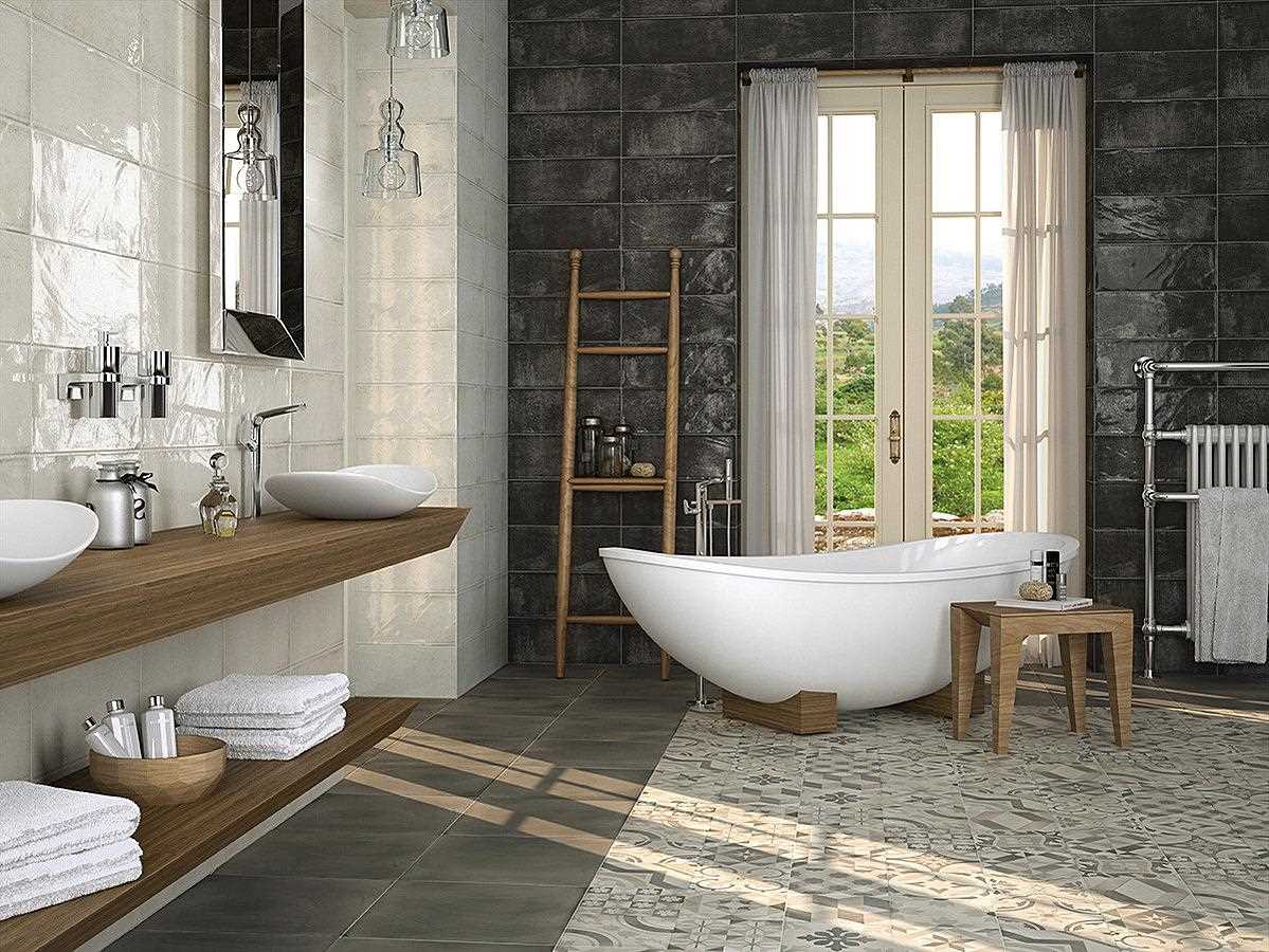 version of the unusual style of a large bathroom