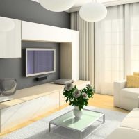an example of a bright style living room 25 sq.m photo