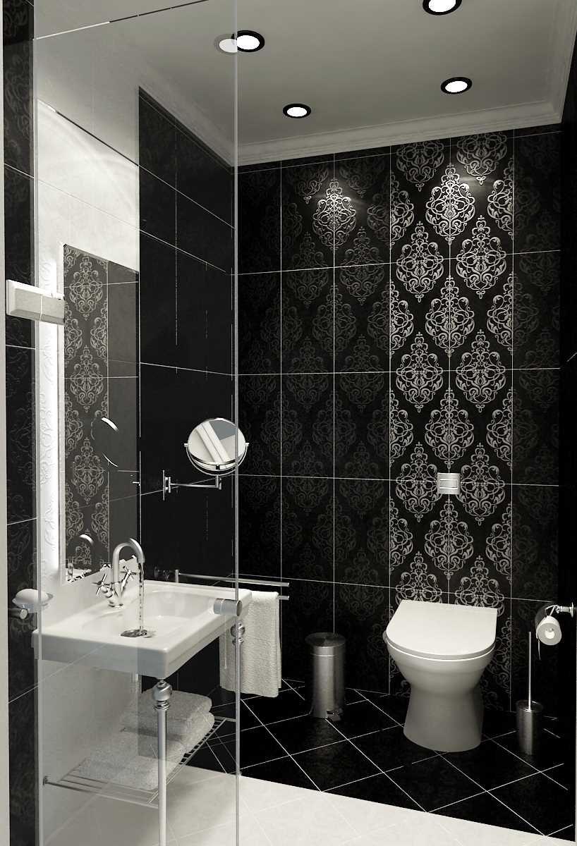version of the modern bathroom design in black and white