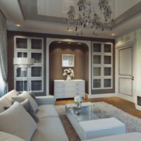 living room design 18 square meters in bright colors