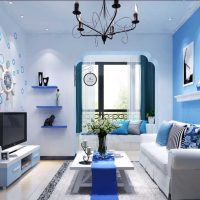 idée d'utiliser une couleur bleue inhabituelle dans l'image de conception de maison