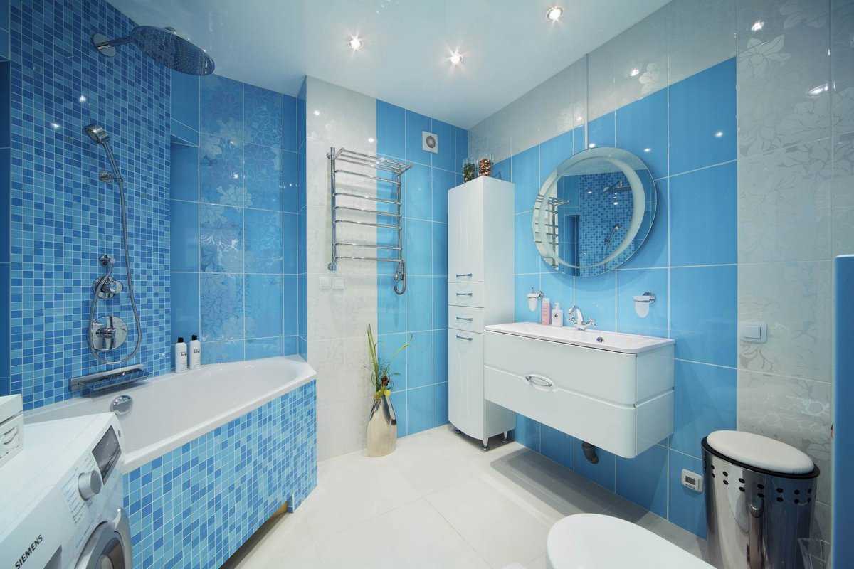 the idea of ​​using an unusual blue color in the design of an apartment