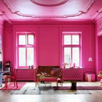 caso d'uso rosa in un quadro di arredamento luminoso