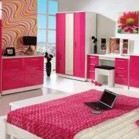 pink application in an unusual apartment decor picture