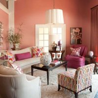 pink application in a bright room design picture