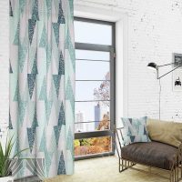the idea of ​​using modern curtains in a beautiful room decor photo
