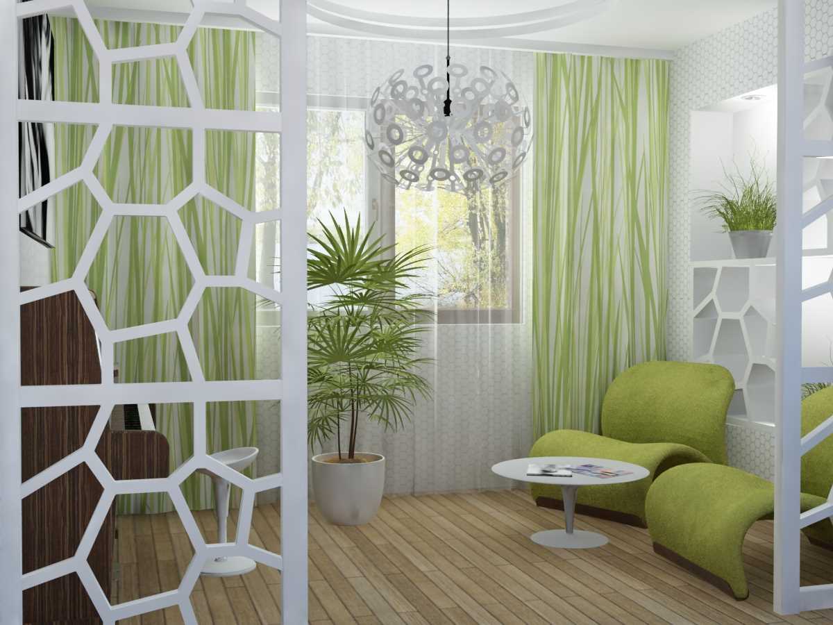 example of the use of green in a beautiful apartment decor