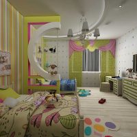 the idea of ​​a bright nursery for two girls picture