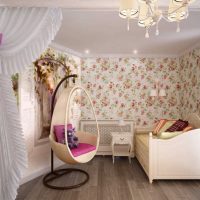 version of the unusual decor of a bedroom for a girl in a modern style picture