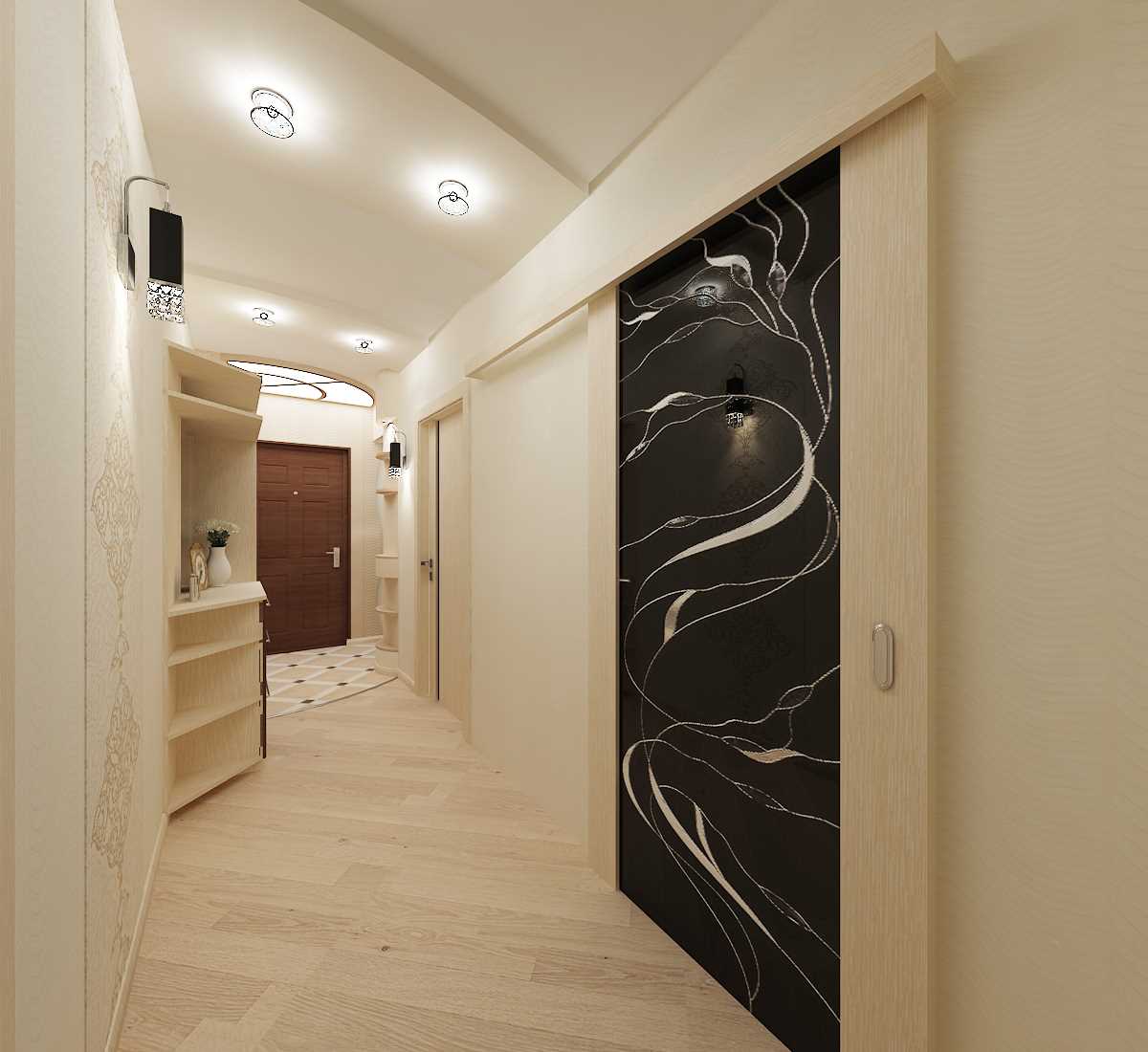 the idea of ​​a beautiful decor of a modern hallway