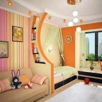 the idea of ​​a bright decor for children for two girls picture