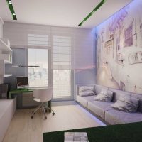 l'idée d'un salon lumineux de style chambre à coucher de 20 m² photo