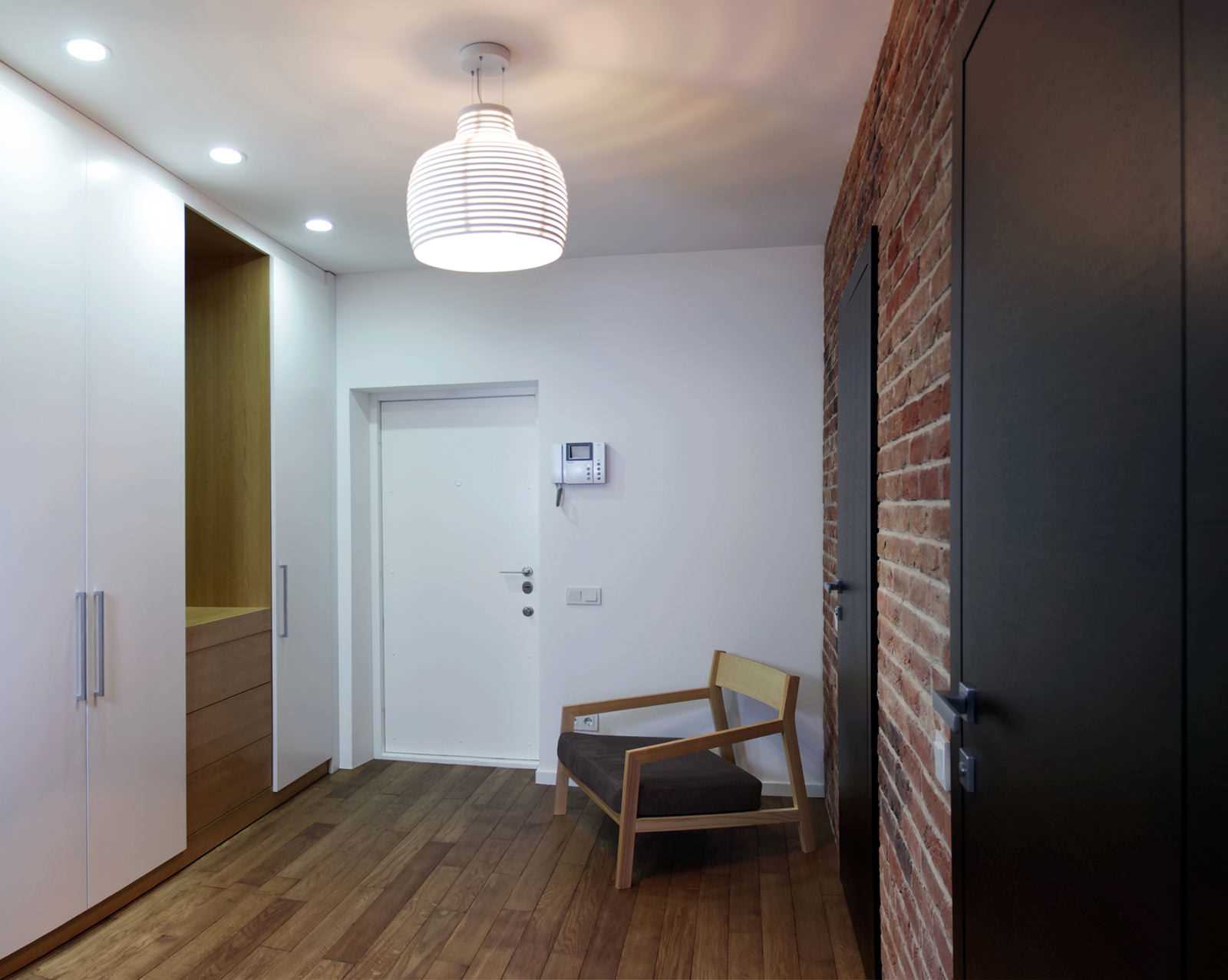 the idea of ​​a beautiful interior of a modern hallway room