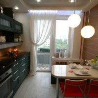 the idea of ​​a bright kitchen interior 14 sq.m photo