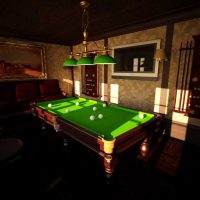 The idea of ​​a light decor billiard photo