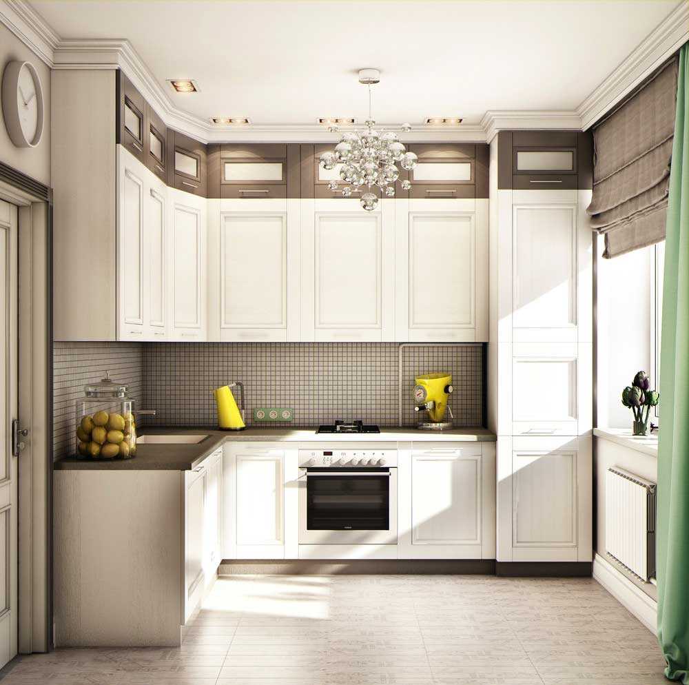 variant of the unusual style of the kitchen 8 sq.m