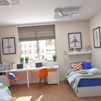 the idea of ​​a beautiful interior of a children's room for two girls picture