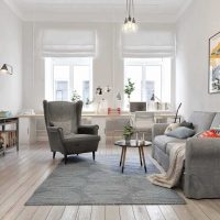 the idea of ​​an unusual decor of the apartment in the Scandinavian style photo