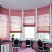 version of the bright style of a nursery with Roman curtains photo