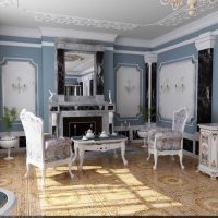 idea of ​​unusual decor of the apartment in the Romanesque style photo