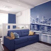 idea of ​​unusual decor of a small dorm room photo