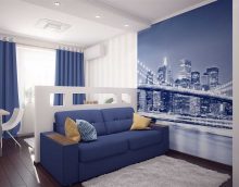 idea of ​​unusual decor of a small dorm room photo