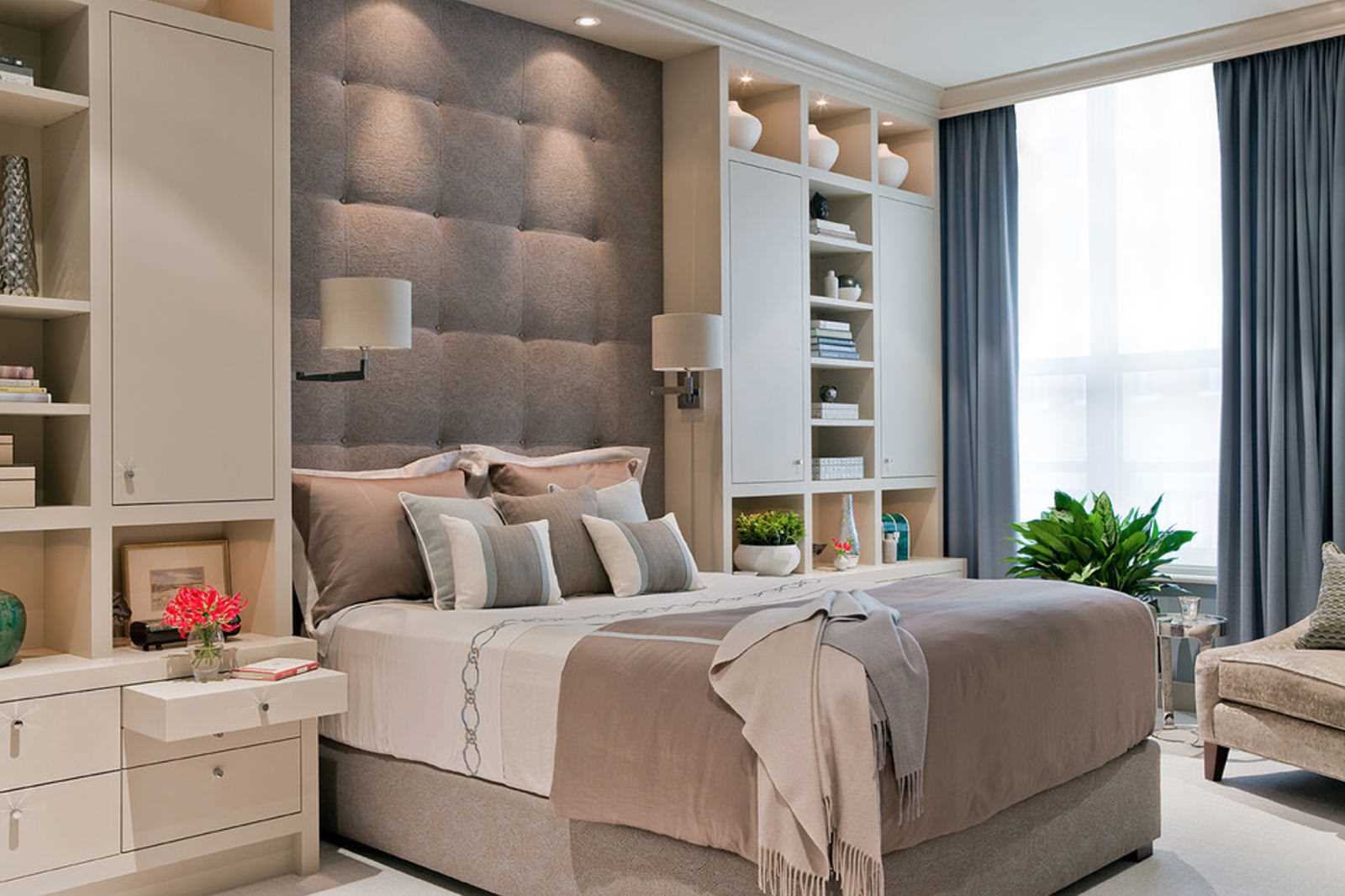 variant of an interesting combination of beige color in the style of the room