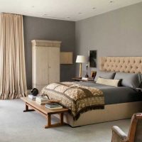 variant of an interesting combination of beige in the interior of the room photo
