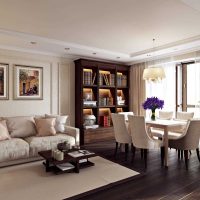 the idea of ​​using an interesting beige color in the style of the apartment