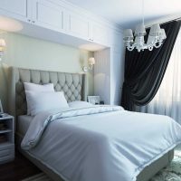 the idea of ​​a bright style bedroom 18 sq.m. a photo