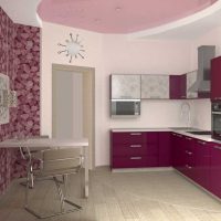 an example of a bright style kitchen 14 sq.m picture