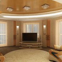 variant of a beautiful design of a living room in a private house photo
