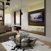 idea of ​​an unusual decor of a bedroom of a drawing room of 20 sq.m. a photo