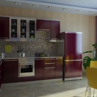 variant of a bright style kitchen 9 sq.m photo