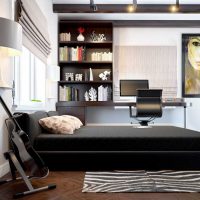 idea of ​​a bright style of a bedroom for a young man picture
